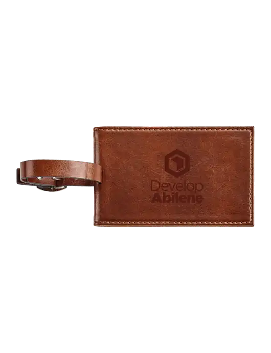 Fabrizio Brown Executive Luggage Tag w/Develop Abilene Logo