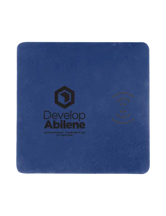 Light Navy Blue Laserable Leatherette Phone Charging Mat w/Develop Abilene Logo