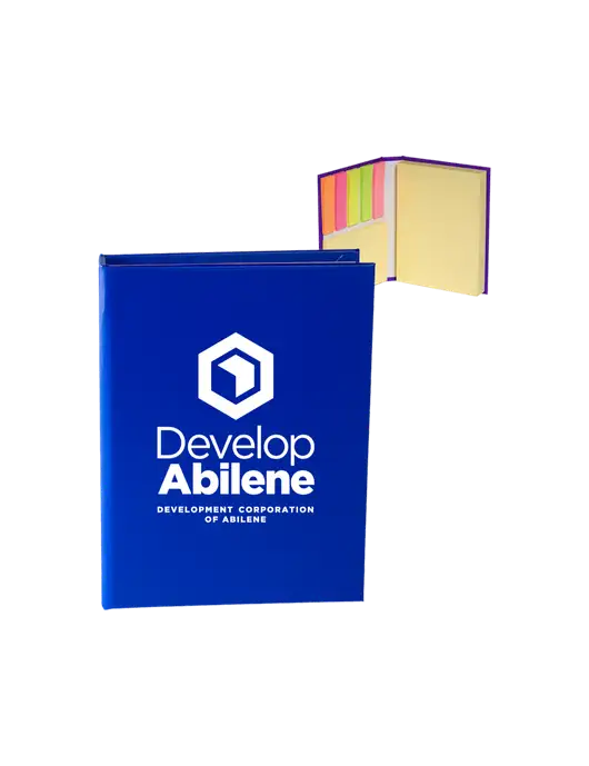 Dark Royal Blue Sticky Book Folio, 3.125 x 4.125 w/Develop Abilene Logo