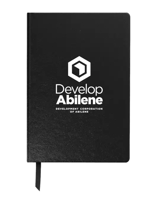 Achieve Black Hardcover Journal, 5.5 x 8.37 w/Develop Abilene Logo