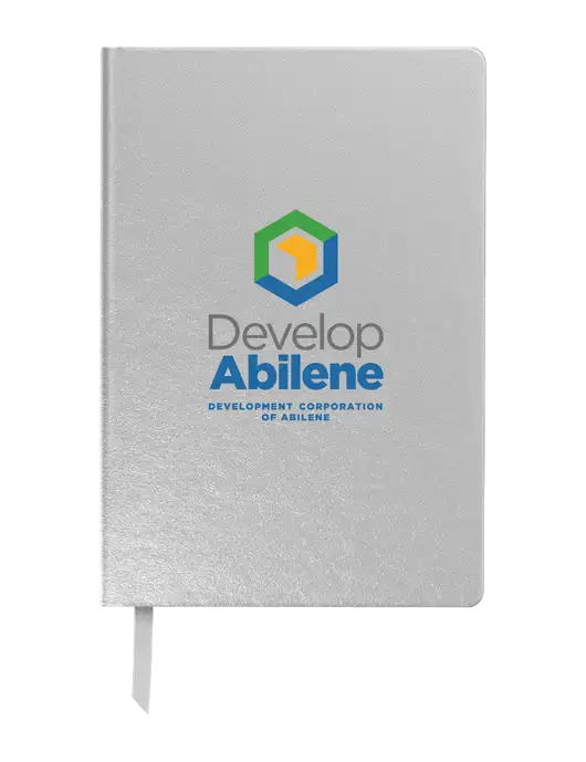 Achieve Silver Hardcover Journal, 5.5 x 8.37 w/Develop Abilene Logo
