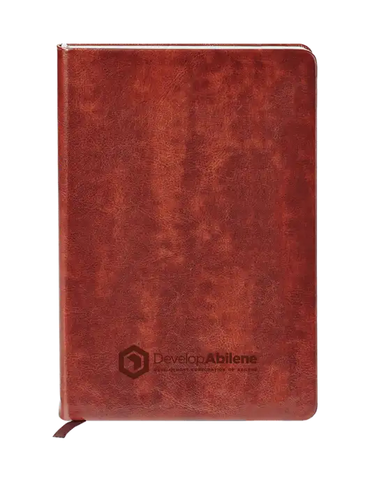 Fabrizio Brown Hard Cover 5.75 x 8.3 Journal w/Develop Abilene Logo