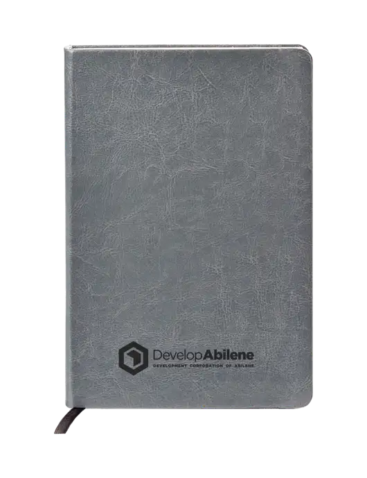 Fabrizio Grey Hard Cover 5.75 x 8.3 Journal w/Develop Abilene Logo