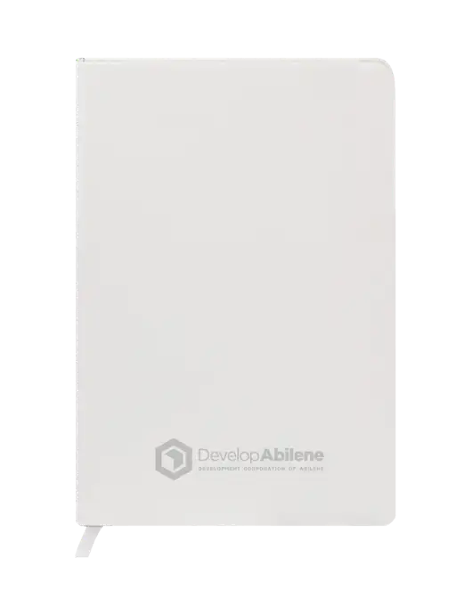 Fabrizio White Hard Cover 5.75 x 8.3  Journal w/Develop Abilene Logo