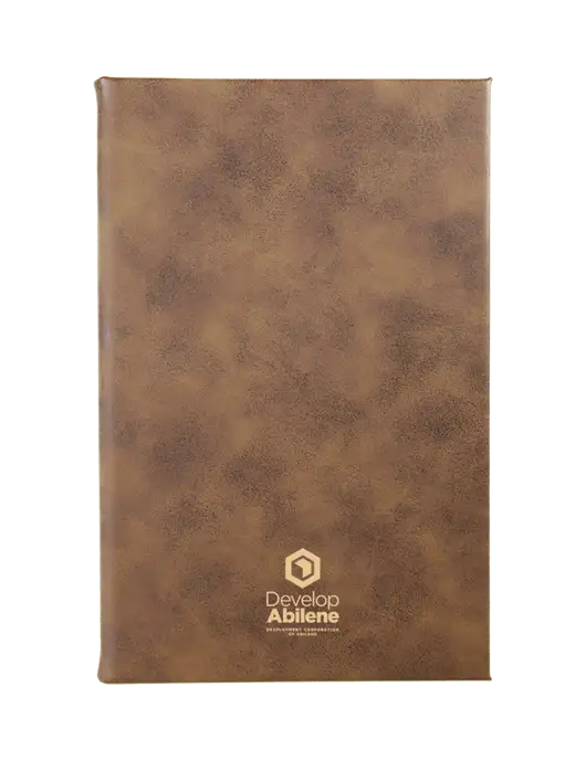 Rustic Leatherette 5.25 x 8.25 Journal w/Develop Abilene Logo
