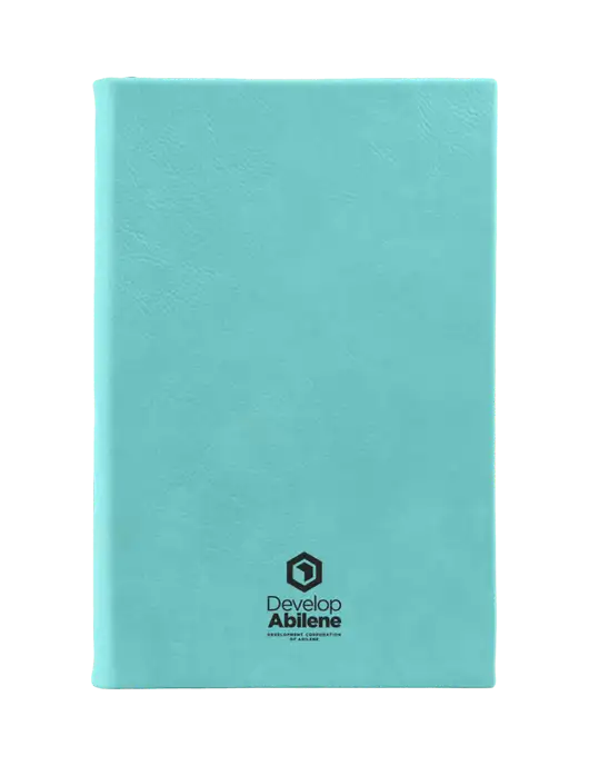 Seafoam Leatherette 5.25 x 8.25 Journal w/Develop Abilene Logo