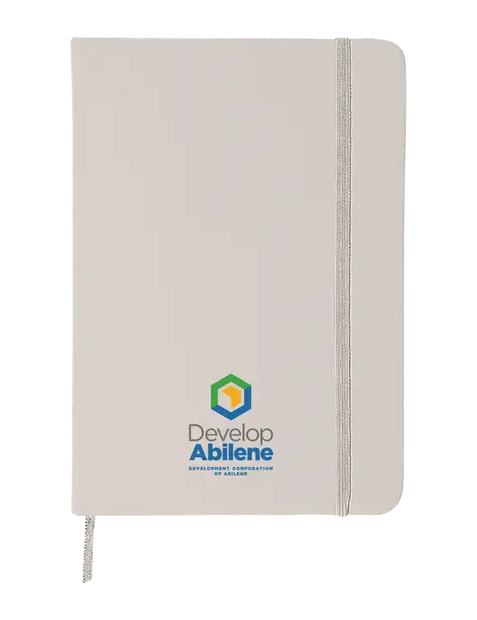 White Comfort Touch Bound Journal 5" X 7" w/Develop Abilene Logo