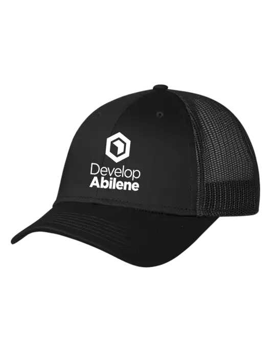 Black Mesh Trucker Cap Snap Back w/Develop Abilene Logo