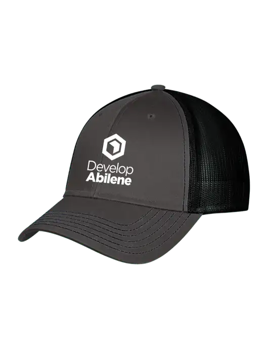 Charcoal & Black Mesh Trucker Cap Snap Back w/Develop Abilene Logo