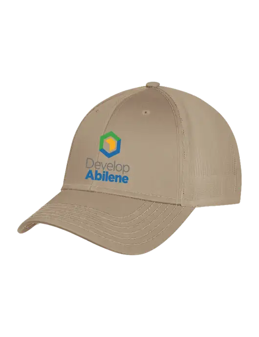 Khaki Mesh Trucker Cap Snap Back w/Develop Abilene Logo