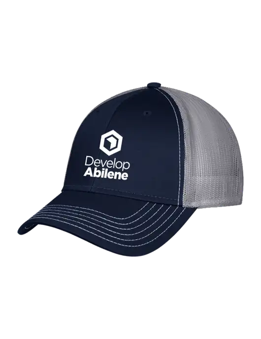 Navy & Grey Mesh Trucker Cap Snap Back w/Develop Abilene Logo