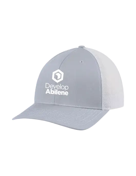 Richardson Adjustable Snapback Original 112 Trucker Cap Light Heather Grey w/White Mesh w/Develop Abilene Logo