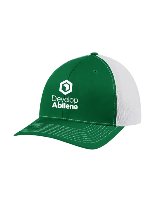 Richardson Adjustable Snapback Original 112 Trucker Cap Kelly w/White Mesh w/Develop Abilene Logo