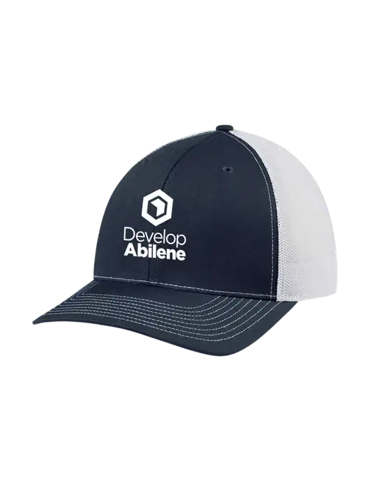 Richardson Adjustable Snapback Original 112 Trucker Cap Navy w/White Mesh w/Develop Abilene Logo
