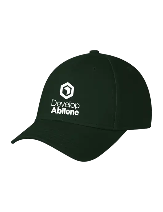 Dark Green Structured Cap Hook & Loop w/Develop Abilene Logo