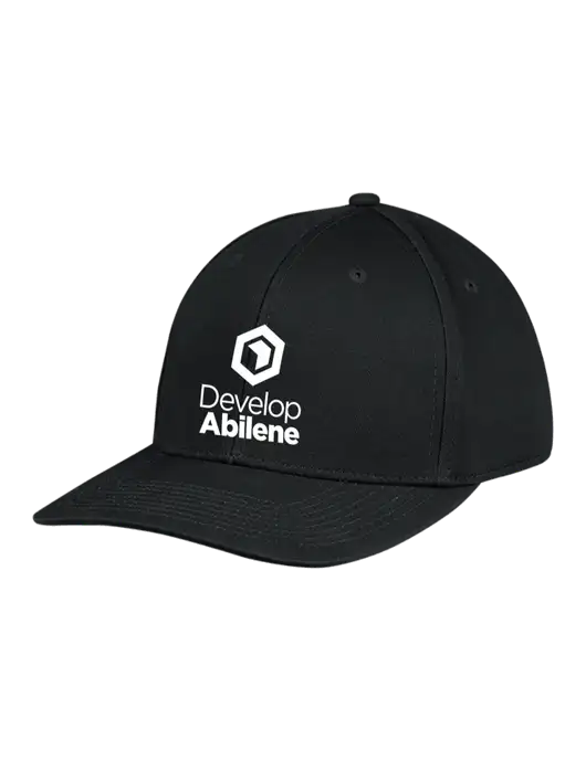 Premium Modern Structured Twill Black Snapback Cap w/Develop Abilene Logo