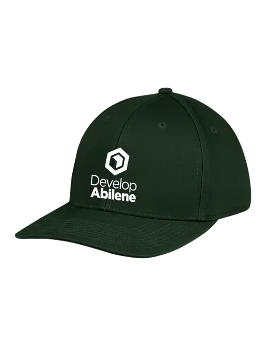 Premium Modern Structured Twill Dark Green Snapback Cap w/Develop Abilene Logo