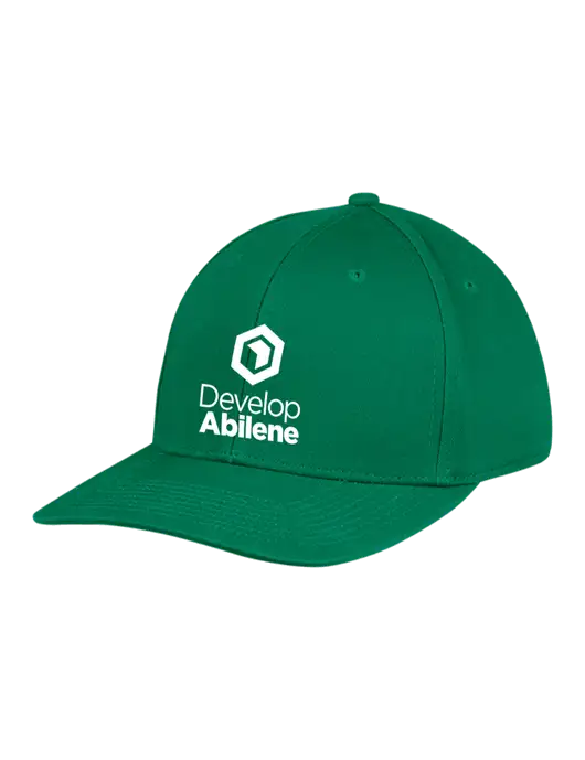 Premium Modern Structured Twill Kelly Green Snapback Cap w/Develop Abilene Logo