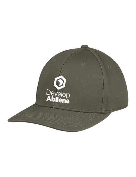 Premium Modern Structured Twill Olive Snapback Cap w/Develop Abilene Logo