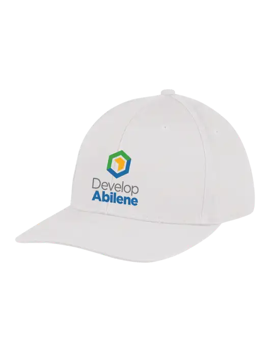 Premium Modern Structured Twill White Snapback Cap w/Develop Abilene Logo