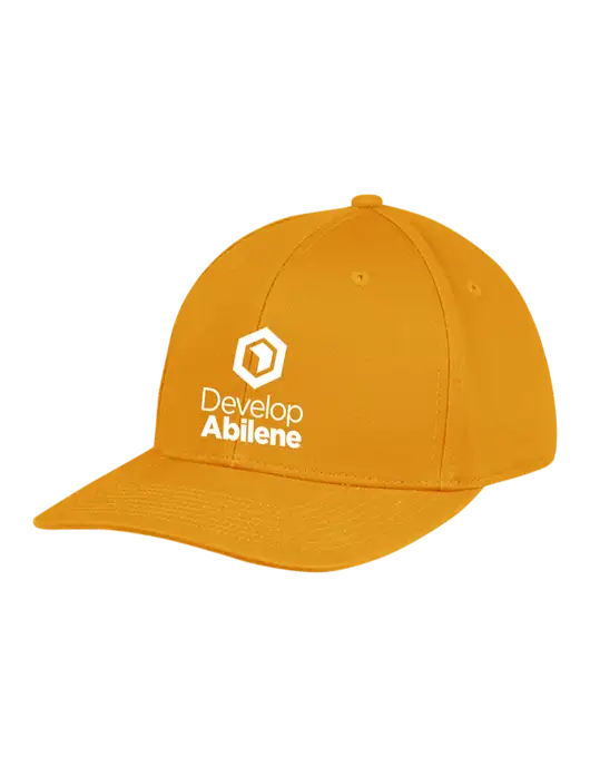 Premium Modern Structured Twill Yellow Gold Snapback Cap
 w/Develop Abilene Logo