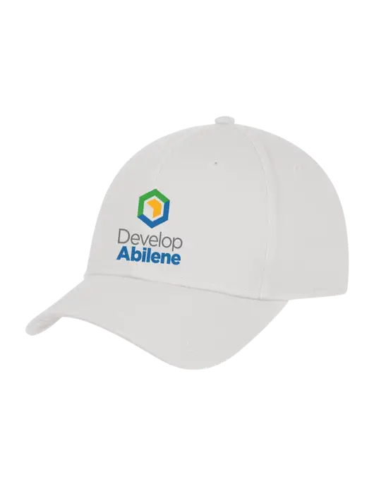White Structured Cap Hook & Loop w/Develop Abilene Logo