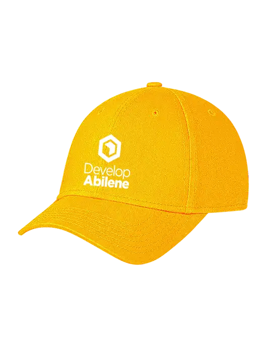 Yellow Gold Structured Soft Snap Closure Hook & Loop Cap w/Develop Abilene Logo
