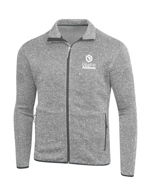 Grey Heather Sweater Fleece Jacket w/Develop Abilene Logo