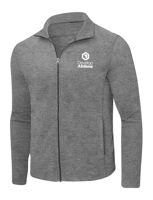 Medium Grey Heather Microfleece Full-Zip Jacket w/Develop Abilene Logo
