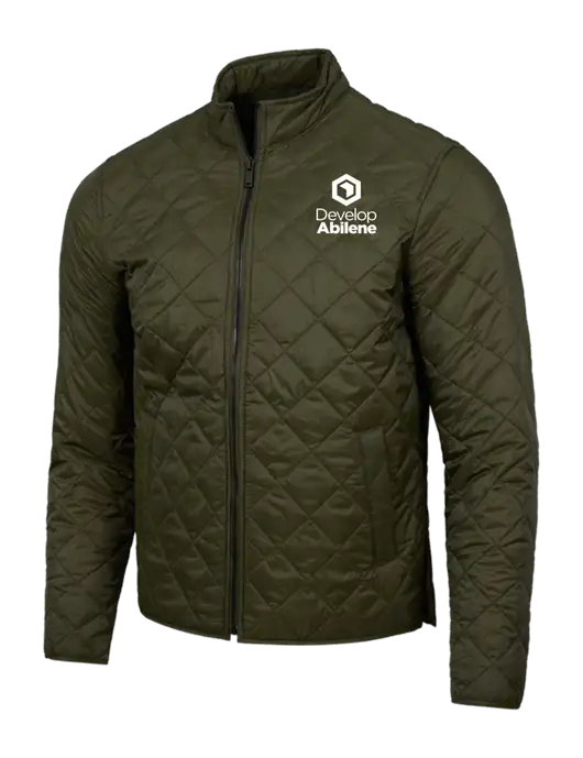 Mercer+Mettle Dark Olive Green Quilted Full-Zip Jacket w/Develop Abilene Logo