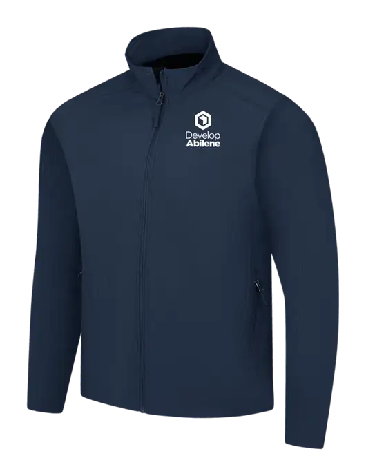 Navy Core Soft Shell Jacket w/Develop Abilene Logo