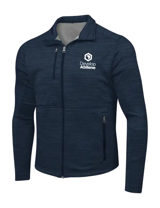 Navy Digi Stripe Fleece Jacket w/Develop Abilene Logo