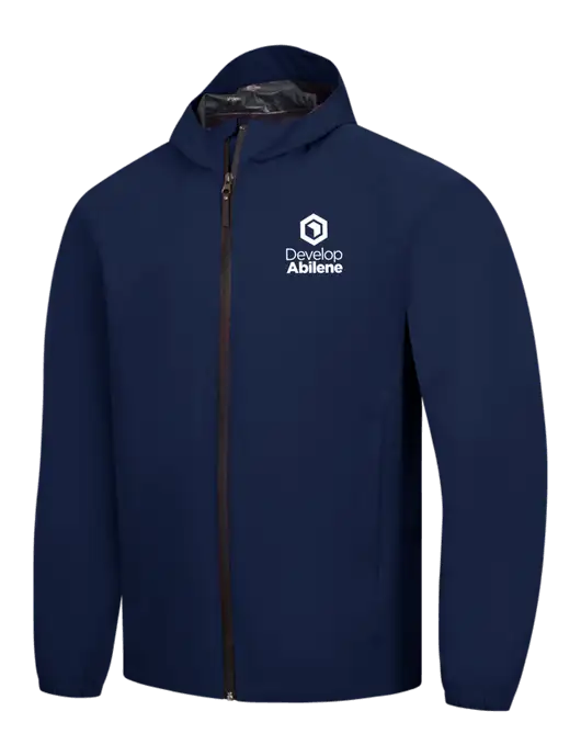 Navy Essential Rain Jacket w/Develop Abilene Logo