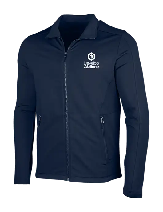 Navy Grid Fleece Jacket w/Develop Abilene Logo