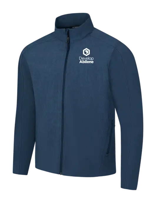 Navy Heather Core Soft Shell Jacket w/Develop Abilene Logo