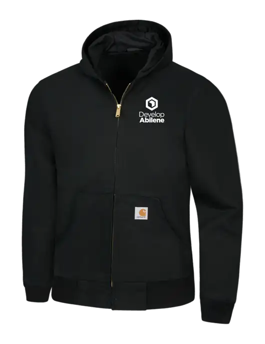 Carhartt Black Thermal Lined Duck Active Jacket w/Develop Abilene Logo