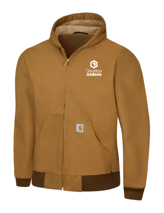 Carhartt Brown Thermal Lined Duck Active Jacket w/Develop Abilene Logo