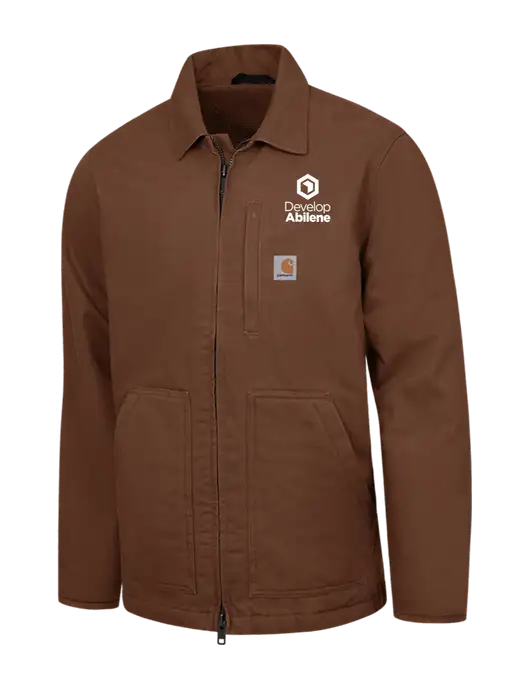 Carhartt Brown Sherpa-Lined Coat w/Develop Abilene Logo