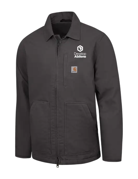 Carhartt Dark Grey Sherpa-Lined Coat w/Develop Abilene Logo