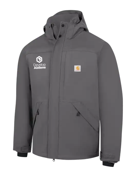 Carhartt Dark Grey Storm Defender Shoreline Jacket w/Develop Abilene Logo