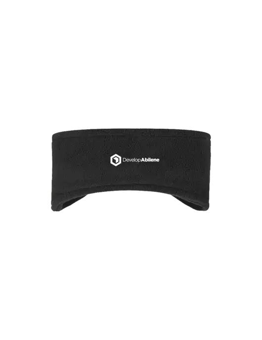 Black Stretch Fleece Headband w/Develop Abilene Logo