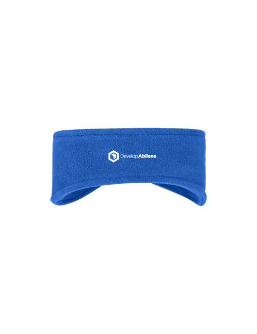 Royal Stretch Fleece Headband w/Develop Abilene Logo
