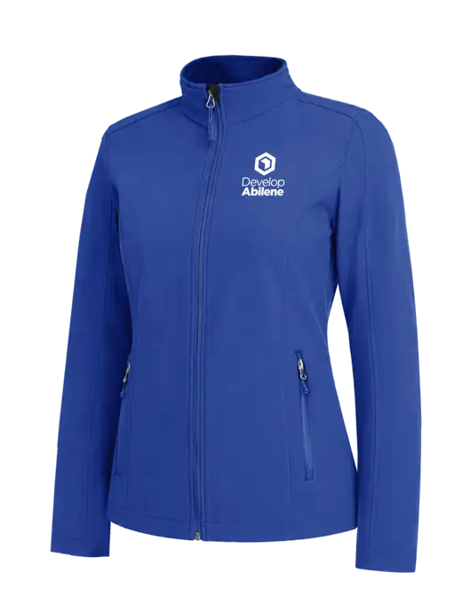 Dark Royal Womens Core Soft Shell Jacket w/Develop Abilene Logo