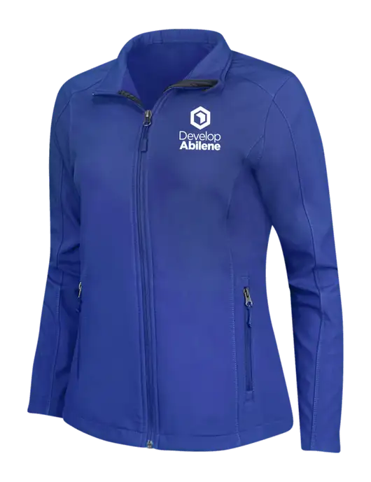 Dark Royal Womens Core Soft Shell Jacket w/Develop Abilene Logo