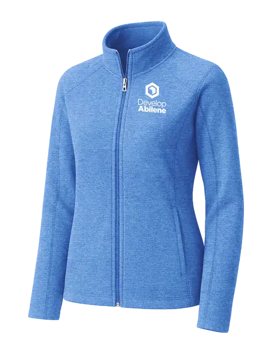 Light Royal Heather Womens Microfleece Full-Zip Jacket w/Develop Abilene Logo