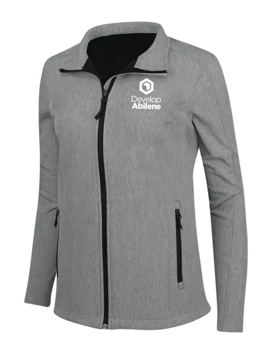 Medium Grey Heather Womens Core Soft Shell Jacket w/Develop Abilene Logo