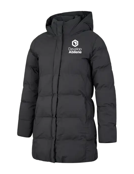 Mercer+Mettle Womens Dark Grey Puffy Parka  w/Develop Abilene Logo