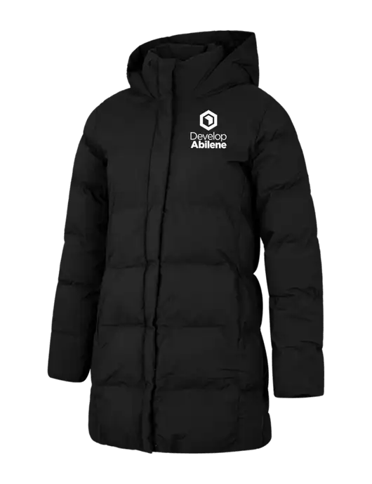 Mercer+Mettle Womens Deep Black Puffy Parka  w/Develop Abilene Logo