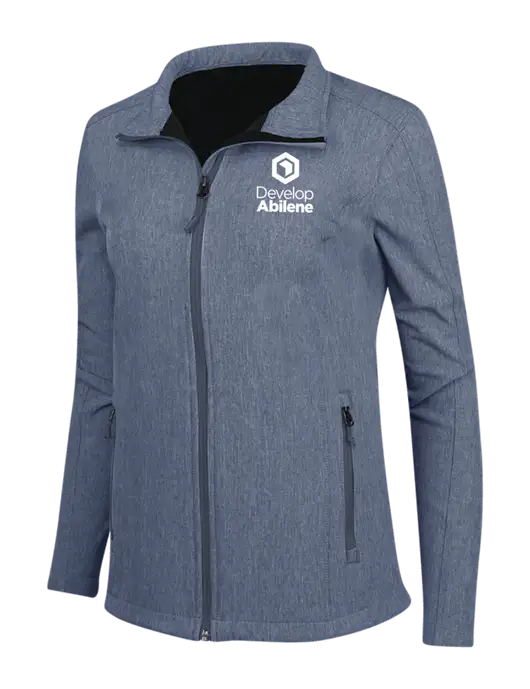 Navy Heather Womens Core Soft Shell Jacket w/Develop Abilene Logo
