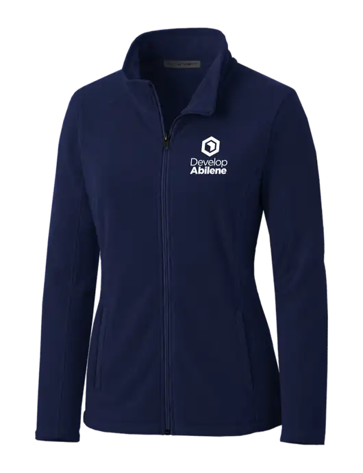 Navy Womens Microfleece Jacket w/Develop Abilene Logo